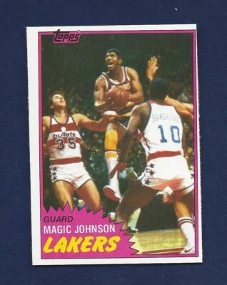 1981 TOPPS BASKETBALL #21 MAGIC JOHNSON RAZOR SHARP SUPER HOT CARD G237 - Image 1 of 2