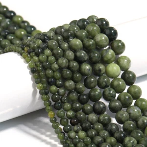 Naturstein Grün Südliche Jade Runde Lose Perlen Schmuckherstellung 4 6 8 10 12 mm - Bild 1 von 16