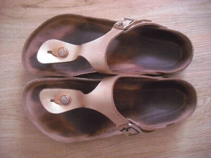 Birkenstock Gizeh 38 normal Leder Softfootbed Rose Gold, gerne getragen und gut - Bild 1 von 4