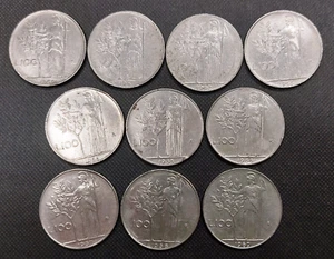 lotto 10 pezzi 100 lire Italia Italien Italy anni 60 KM 96.1 dal 1960 al 1969 - Foto 1 di 2