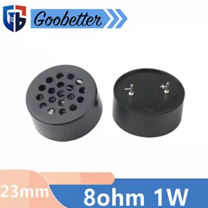 1 Stück Klein Lautsprecher 8ohm 1W 23 mm Lautsprecher Runde Schwarz - Bild 1 von 4