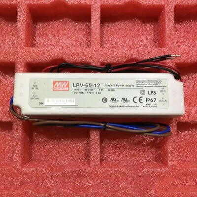 New LPV-60-12 12V 5A Power Supply For MEAN WELL Free Shipping - Image 1 of 4