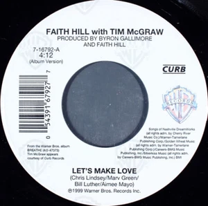 Faith Hill With Tim McGraw - Let's Make Love (7" Single) - Foto 1 di 1