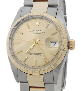 Rolex Datejust Mens 2Tone Yellow Gold and Stainless Steel Champagne Dial 1601 - Picture 1 of 7