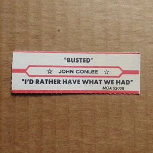 JOHN CONLEE Busted/I'd Rather Have What We Had JUKEBOX STRIP Record 45 rpm 7" - Picture 1 of 1