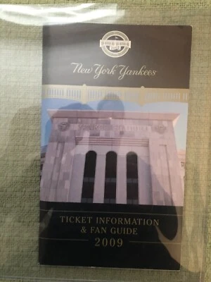 2009 WORLD CHAMPION NEW YORK YANKEES TICKET AND FAN INFORMATION GUIDE - MINT - Image 1 of 3