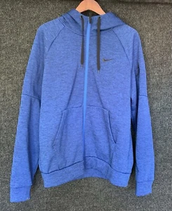 NIKE THERMA-FIT Outdoor Tech Blue Full Zip Hoodie Jacket Size LARGE - Picture 1 of 8