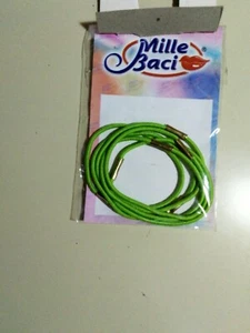 2 buste tot 12 pz Elastici per capelli sottili mille baci verde E104 - Foto 1 di 1
