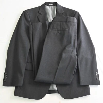 Pronto Uomo Platinum 36S 32x29 Gray Wool Mens Jacket Pants Suit - Image 1 of 4