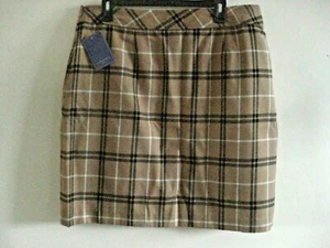 Falda a Cuadros Damas Pequeña Camel Talla XLP Laura Scott Nueva Con Etiquetas - Imagen 1 de 4