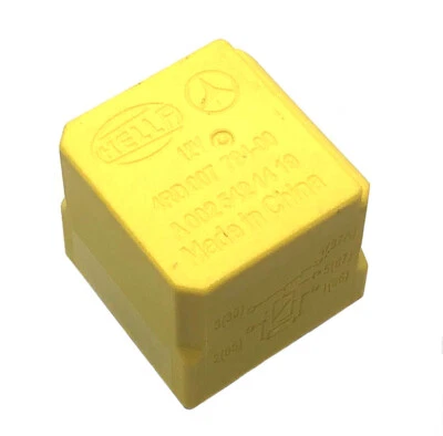 HELLA 4RD007794-00  A0025421419 Automotive Relay 12V Yellow NEW - Image 1 of 4