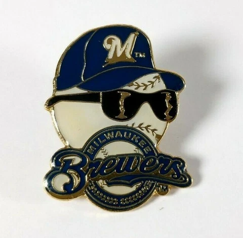 Milwaukee Brewers Hat Lapel Pin MLB Ball Mascot Sunglasses 2010 Cover