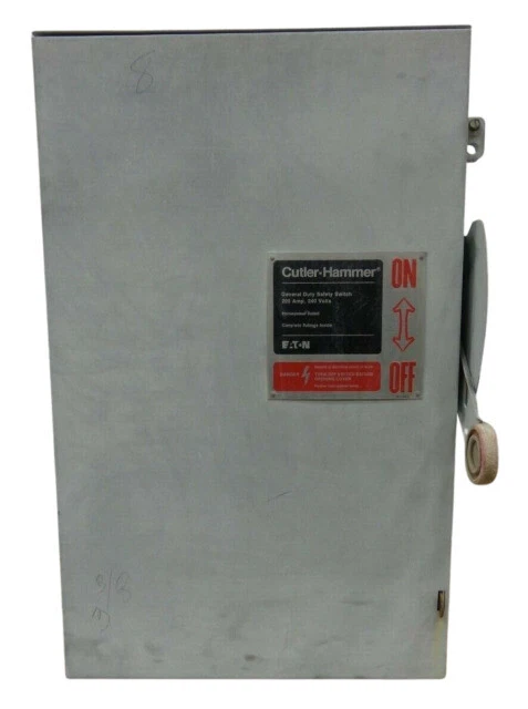 Eaton Cutler-Hammer DG324NRK 200AMP 240VAC NEMA 3R 4 Wire Safety Switch