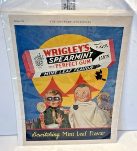 Vintage October 1929 - Wrigley's Spearmint Halloween Ad - The Country Gentleman - Imagen 1 de 5