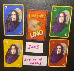 HARRY POTTER UNO 2003 Lot of 4 Professor Severus Cards - Picture 1 of 2