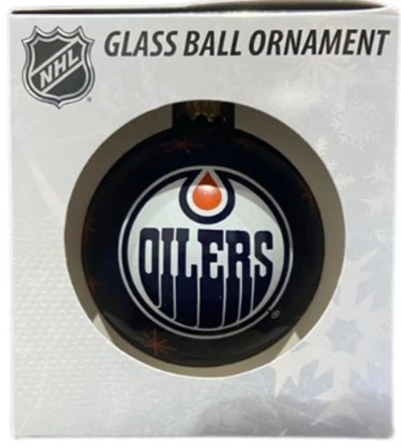 Edmonton Oilers Doble Cara Bola de Vidrio Único Adorno de Navidad NHL Hockey Foto 1 de 1