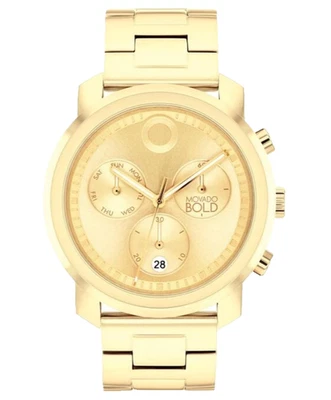 RELOJ MOVADO TREND PROPEL 3601042 ESFERA DORADA PULSERA ACERO INOXIDABLE 44MM PARA HOMBRE Foto 1 de 4