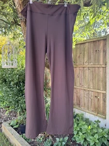 TU XXL Activewear Trousers Joggers Brown Stretchy Silky Smooth Fabric - Picture 1 of 12