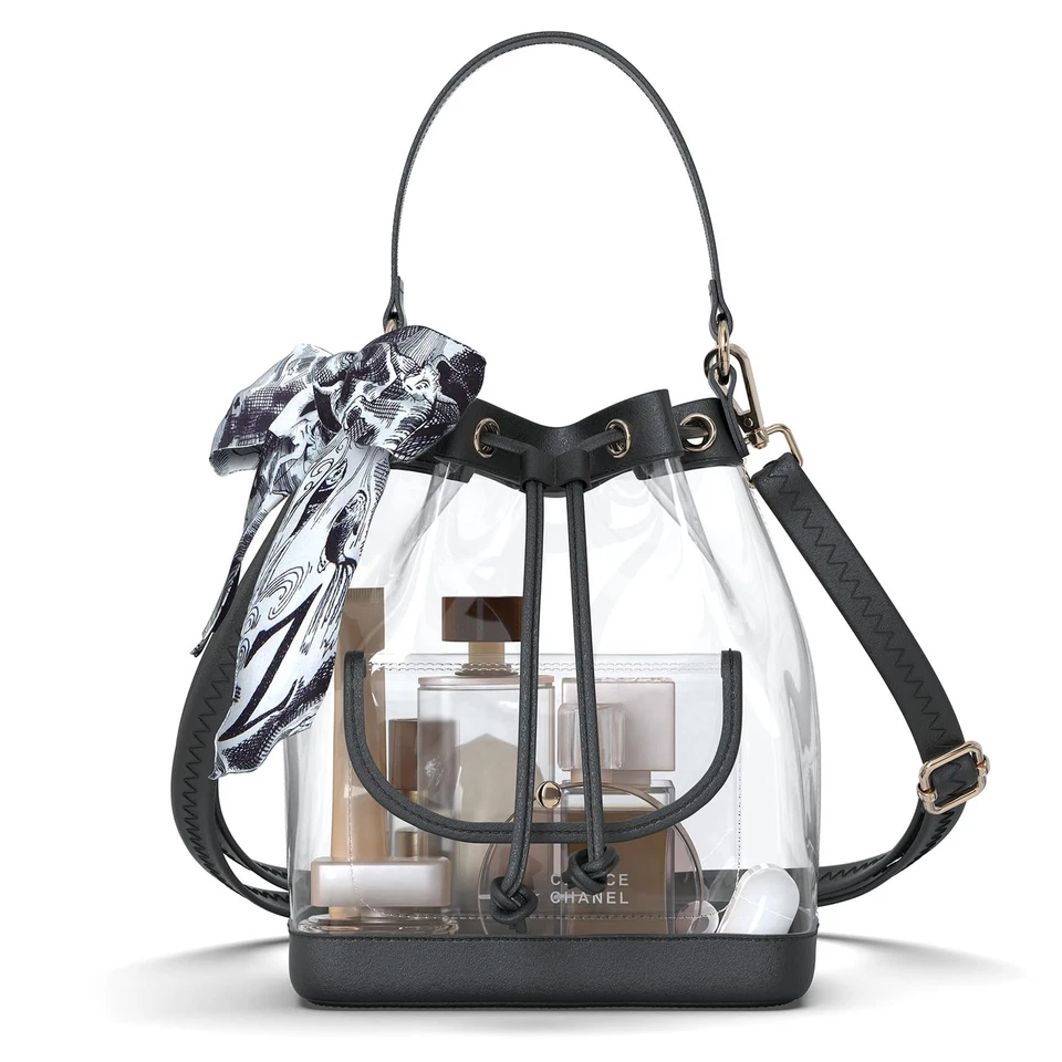 Bolso Transparente para Estadio Aprobado, Bandolera Transparente Bolso Cubo Cartera PVC Transparente Foto 1 de 4