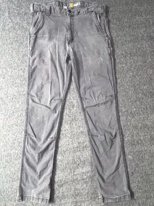 Carhartt Straight Fit Hose Herren 33X32 Grau Straight Leg Workwear Tech Faded - Bild 1 von 11