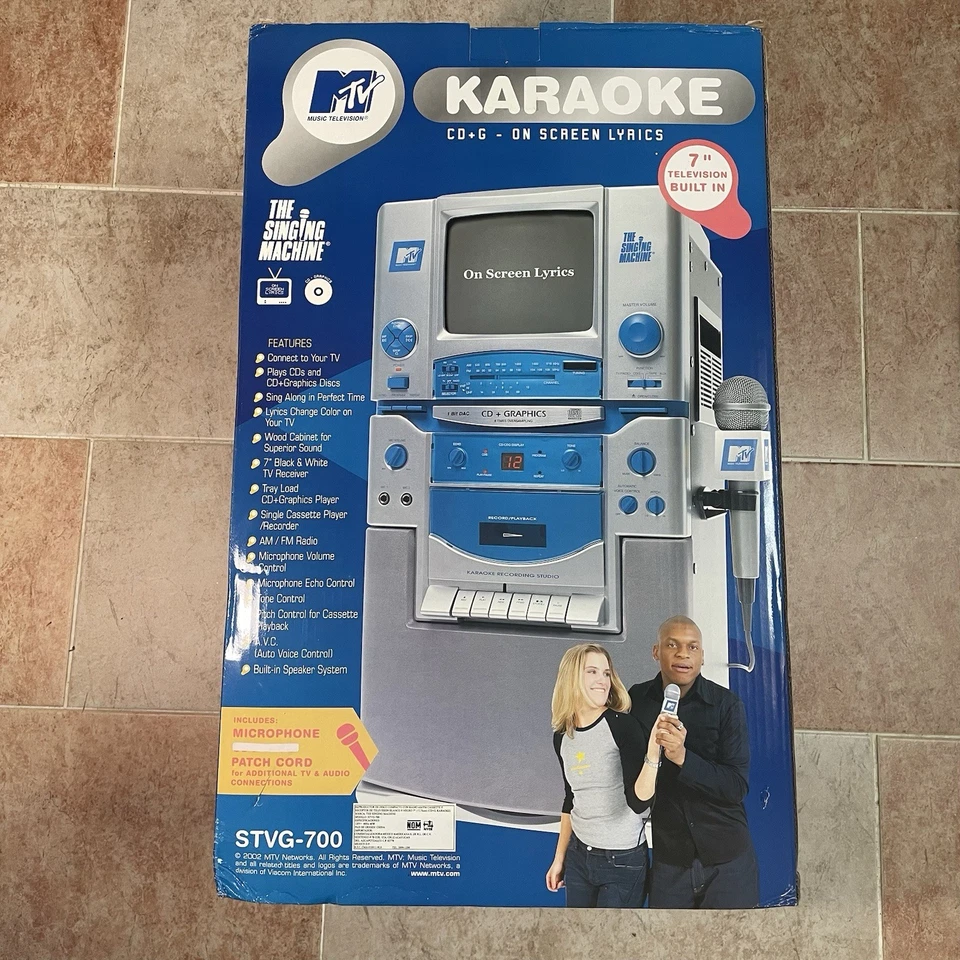 BRAND NEW The singing machine karaoke tv MTV 2002 Vintage STVG-700 (DHL/FedEx) - Image 1 of 4
