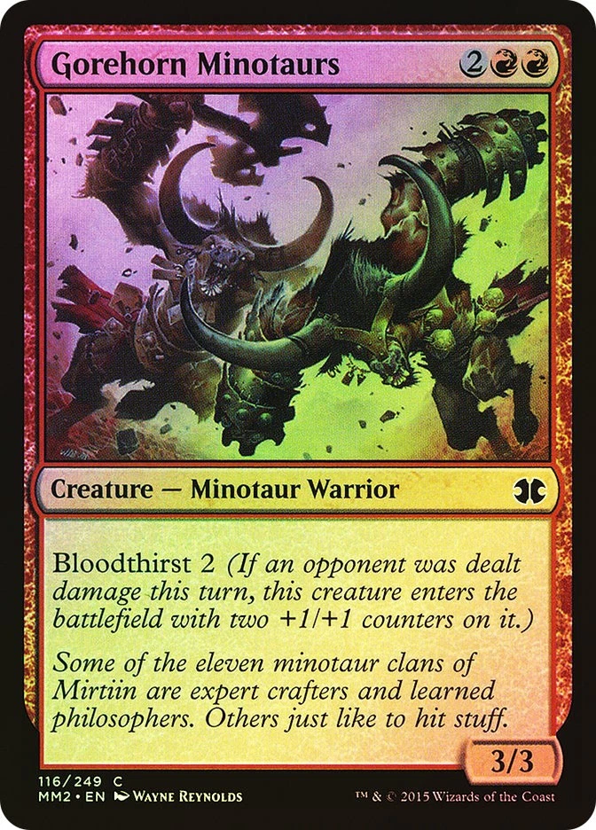 MTG FOIL Gorehorn Minotaurs  - Modern Masters 2015 #116 - Image 1 of 1