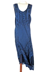 Vestido Anthropologie Boho Midi Encaje Bordado en Niveles Ácido Índigo Lavado XL NUEVO CON ETIQUETAS - Imagen 1 de 9