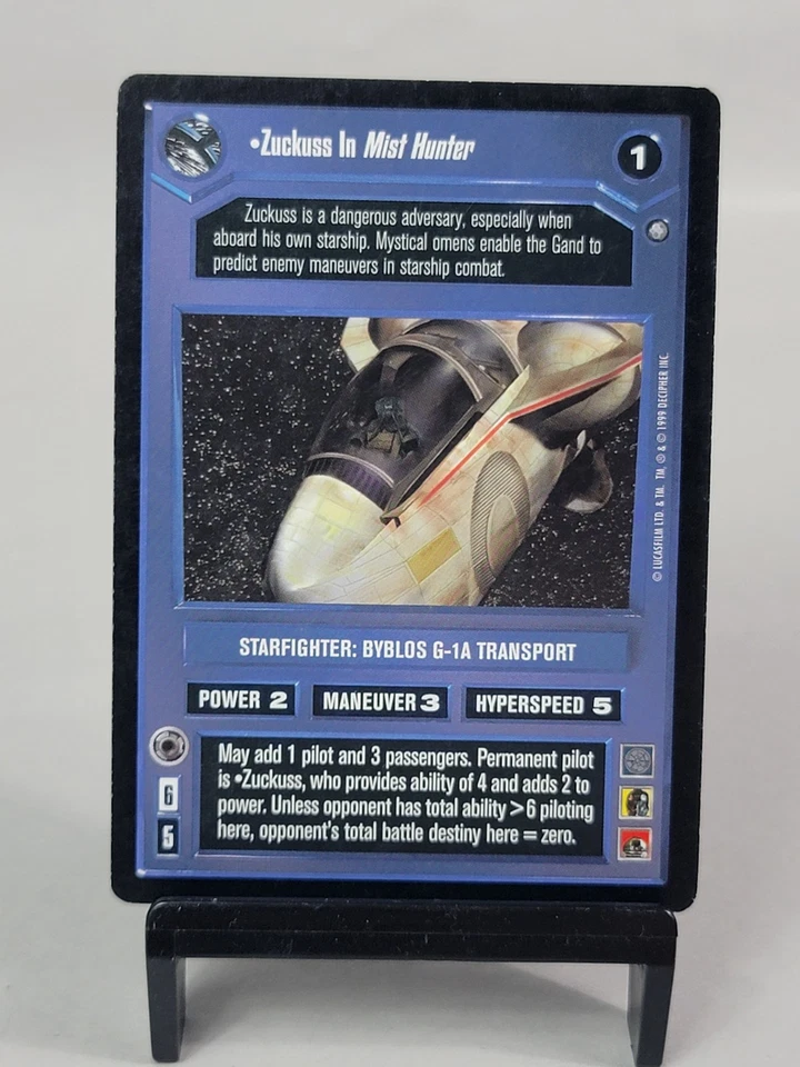 Star Wars CCG - Enhanced Jabba's Palace - Zuckuss In Mist Hunter - MP - Image 1 of 1