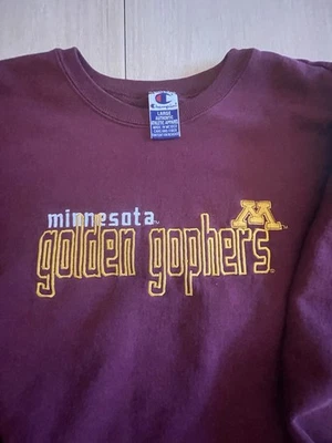 Vintage Champion Minnesota Gophers Sweatshirt Size L Maroon Alumni - Image 1 of 4