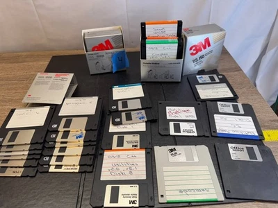 Vintage Lot of 3.5" Floppy Disks – Mixed Brands & Software Labels – Unteste - Image 1 of 4