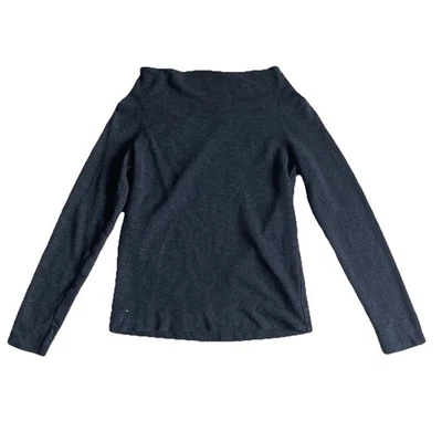 Standard James Perse Womens Long Sleeve Shirt Charcoal Cowl Neck Gray Size 2 - Image 1 of 4
