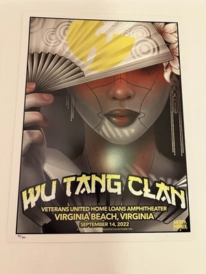 Wu-Tang Clan 9/14/2022 Virginia Beach Limited Edition Poster 93/300 - Image 1 of 2