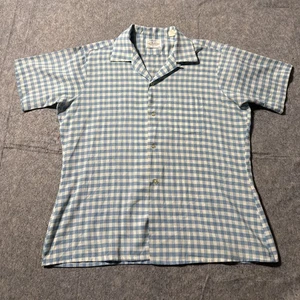 Vintage Arrow Decton Perma Iron Check Shirt Men L USA Made Thin 50s-60s See Pics - Picture 1 of 8