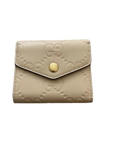 Cartera Gucci GG de Cuero Repujado Natural Nueva Cartera Genuina Solo Sin Caja - Imagen 1 de 10