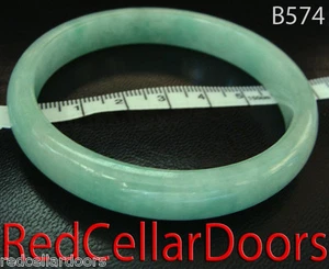 New Women's Traditional Hand Carved Jade Bracelet Bangle Stack Them! B 57mm - Picture 1 of 11