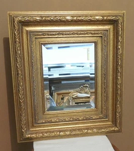 Ornate Solid Wood "16x18" Rectangle Beveled Custom Framed Wall Mirror - Picture 1 of 12