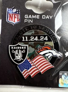 2022 Denver Broncos VS Las Vegas Raiders 11/24/24 GAME DAY PIN - Picture 1 of 1