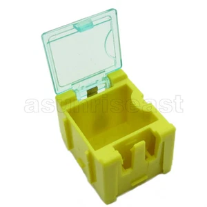 10 x Yellow Mini Composable Electronic Component Parts Storage Case Box SMT SMD  - Picture 1 of 6