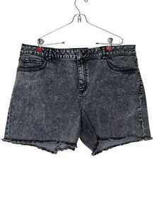 EST. 1946 Denim Women's Shorts Hi-Rise Stretch Raw Hem Denim Black Wash 22W NWT - Picture 1 of 11