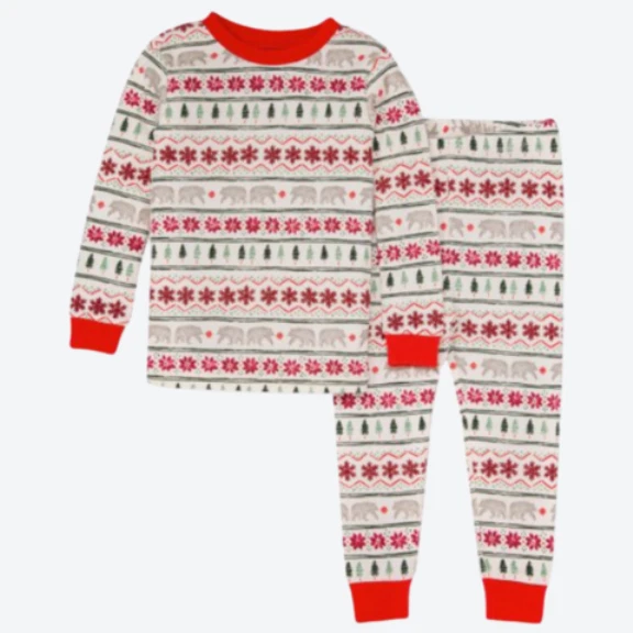 Burt's Bees Pajama Set Fair Isle Baby Toddler 4T 5T Tight Fit Cotton A4000 - Image 1 of 1