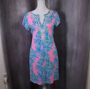 Lilly Pulitzer Brewster Dress Womens Medium Multicolor Pineapple Print Beach - Picture 1 of 12