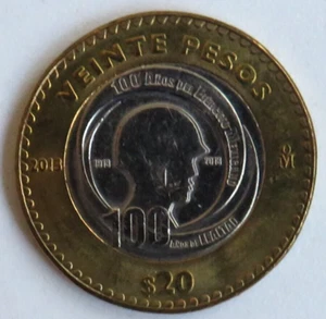 México, República 20 Pesos 2013, 100 Años Ejército Mexicano - Imagen 1 de 2