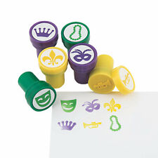 Mardi Gras Stampers, Stationery, 24 Pieces, Party Supplies & Favors, 1 1/2"