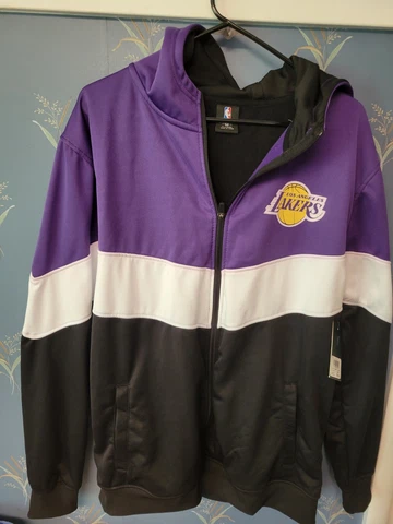 Brand New NBA Los Angeles Lakers Hoodie Full Zip Jacket Men’s Extra Large XL NWT Cover