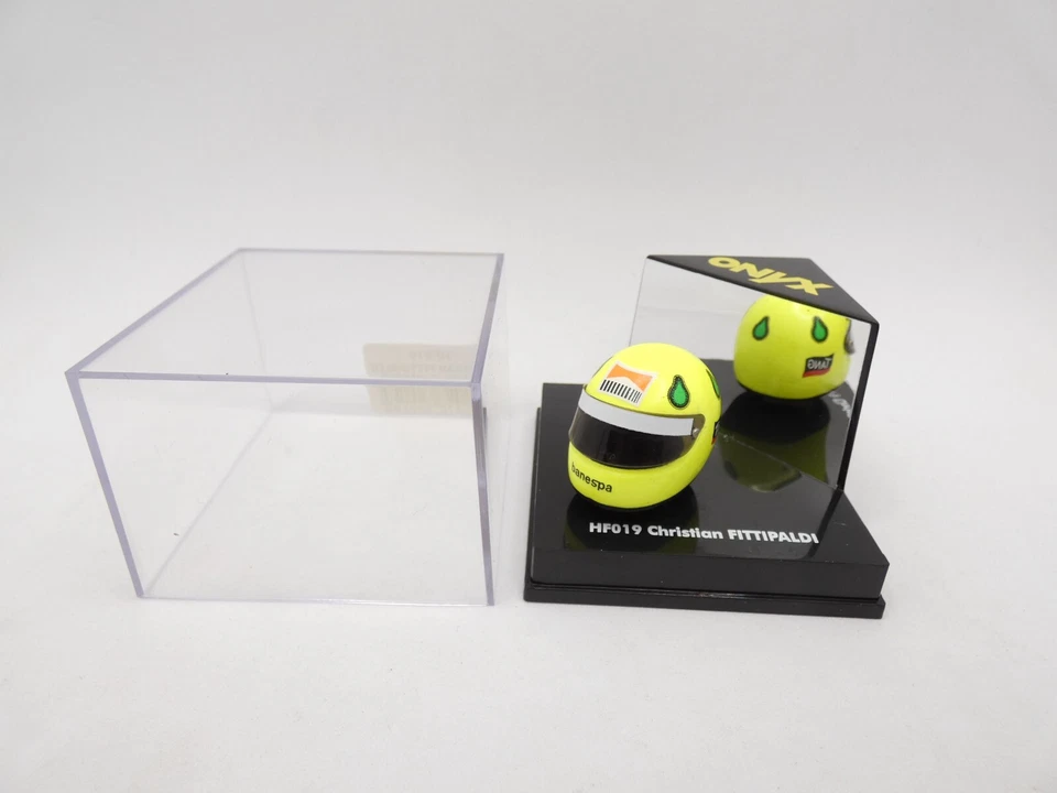 Elmetto Christian Fittipaldi HF019 1/12 Onyx F1 Formula 1 Casco - Immagine 1 di 1