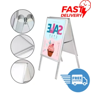 A2 ALUMINIUM PAVEMENT POSTER SIGN A-BOARD SNAP FRAME SHOP DISPLAY STAND - Picture 1 of 8