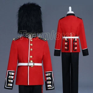 Boys Kid British Royal Guard Uniform Costume Jacket Hussar Drum Fancy Dress Tops - Picture 1 of 7