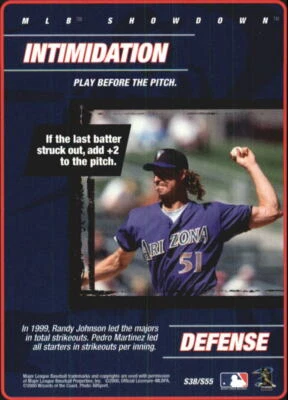 2000 MLB Showdown Strategy #S38 R.Johnson/Intimidation - NM-MT - Image 1 of 2