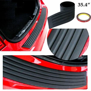1PC 35.4" Rear Bumper Guard Trunk Edge Black Rubber Protector Strip Trim Cover - Picture 1 of 11