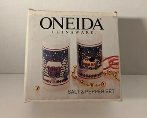 Oneida Chinaware Salt and Pepper Vintage Set New open box Free Shipping - Picture 1 of 5